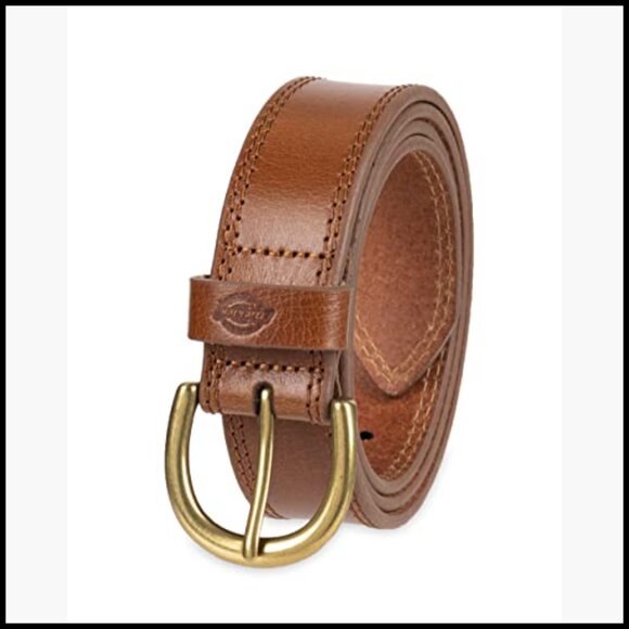 Genuine Leather Workwear Belt with Round Harness Buckle main image 4